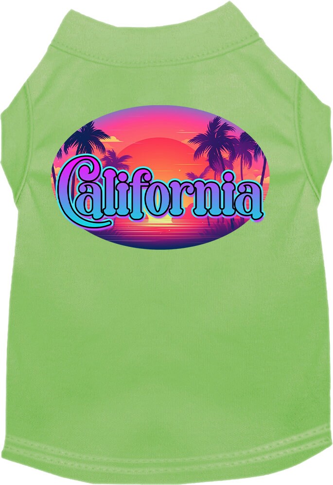 Pet Dog & Cat Screen Printed Shirt for Small to Medium Pets (Sizes XS-XL), "California Classic Beach"