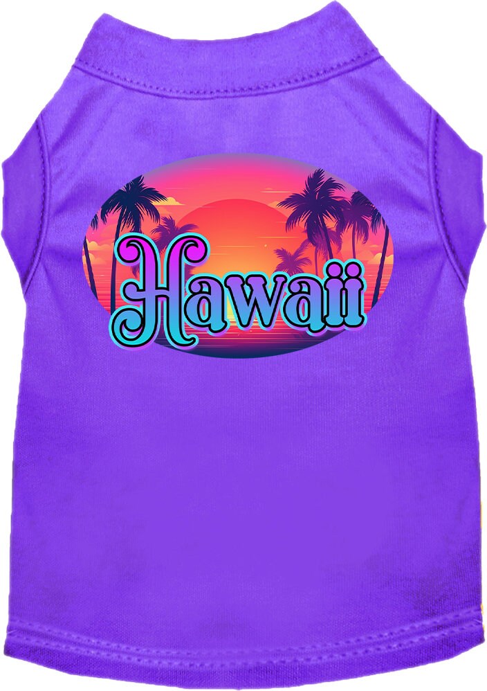 Pet Dog & Cat Screen Printed Shirt for Small to Medium Pets (Sizes XS-XL), "Hawaii Classic Beach"