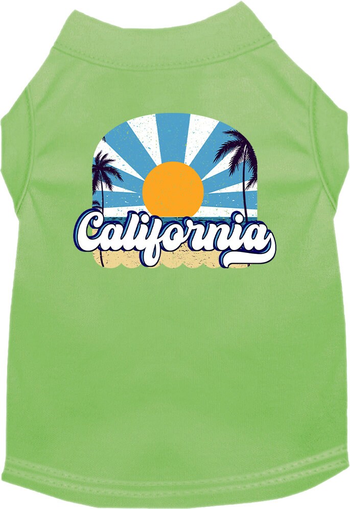 Pet Dog & Cat Screen Printed Shirt for Small to Medium Pets (Sizes XS-XL), "California Coast"