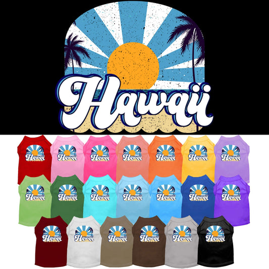 Pet Dog & Cat Screen Printed Shirt for Small to Medium Pets (Sizes XS-XL), "Hawaii Coast"