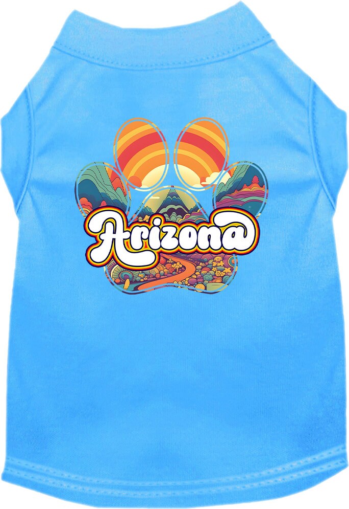 Pet Dog & Cat Screen Printed Shirt for Small to Medium Pets (Sizes XS-XL), "Arizona Groovy Summit"