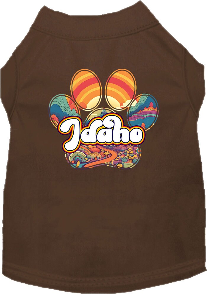 Pet Dog & Cat Screen Printed Shirt for Small to Medium Pets (Sizes XS-XL), "Idaho Groovy Summit"