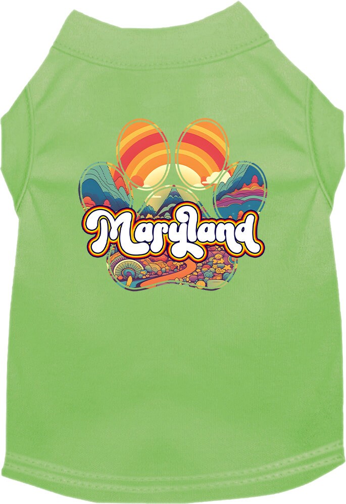 Pet Dog & Cat Screen Printed Shirt for Medium to Large Pets (Sizes 2XL-6XL), "Maryland Groovy Summit"