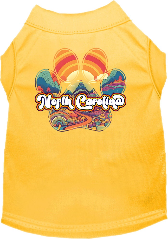 Pet Dog & Cat Screen Printed Shirt for Small to Medium Pets (Sizes XS-XL), "North Carolina Groovy Summit"