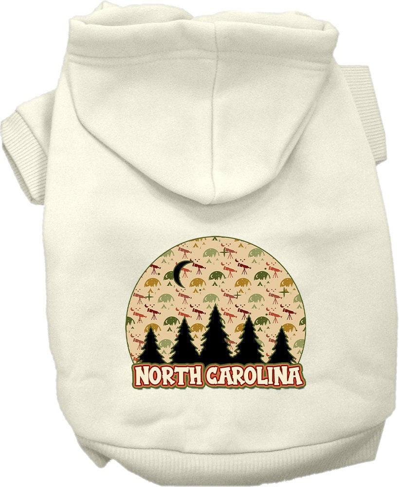 Pet Dog & Cat Screen Printed Hoodie for Small to Medium Pets (Sizes XS-XL), "North Carolina Under The Stars"