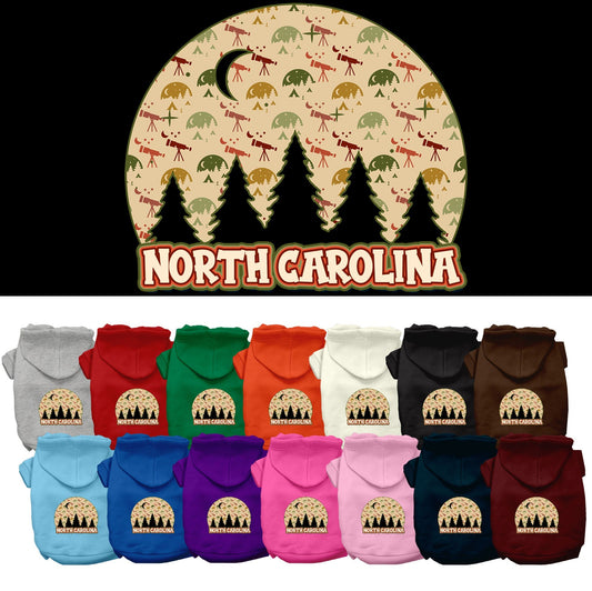 Pet Dog & Cat Screen Printed Hoodie for Small to Medium Pets (Sizes XS-XL), "North Carolina Under The Stars"