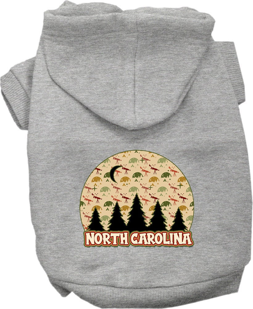 Pet Dog & Cat Screen Printed Hoodie for Small to Medium Pets (Sizes XS-XL), "North Carolina Under The Stars"