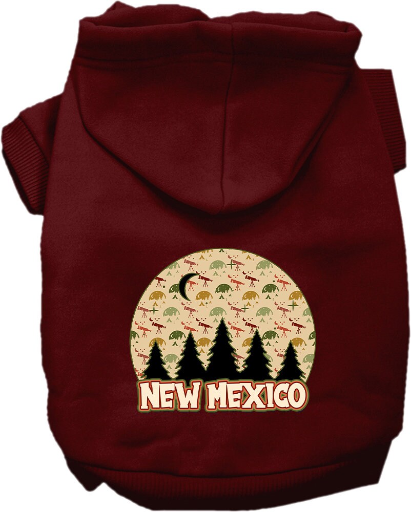 Pet Dog & Cat Screen Printed Hoodie for Small to Medium Pets (Sizes XS-XL), "New Mexico Under The Stars"