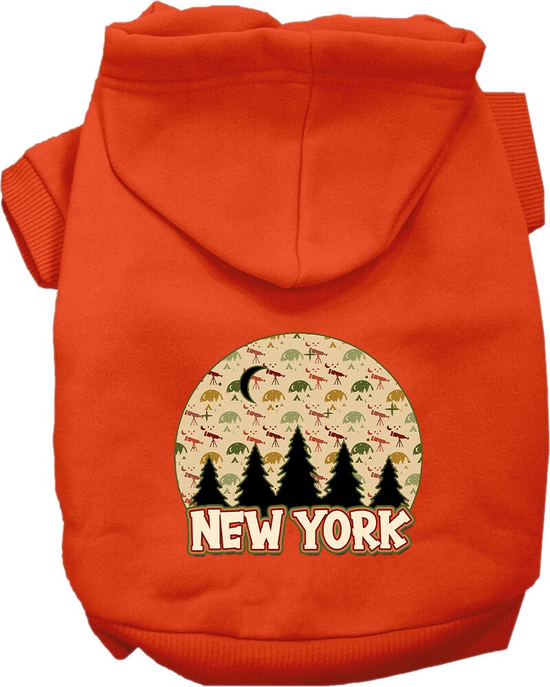 Pet Dog & Cat Screen Printed Hoodie for Small to Medium Pets (Sizes XS-XL), "New York Under The Stars"