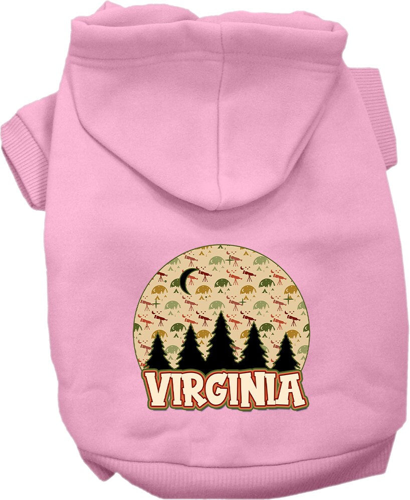 Pet Dog & Cat Screen Printed Hoodie for Small to Medium Pets (Sizes XS-XL), "Virginia Under The Stars"