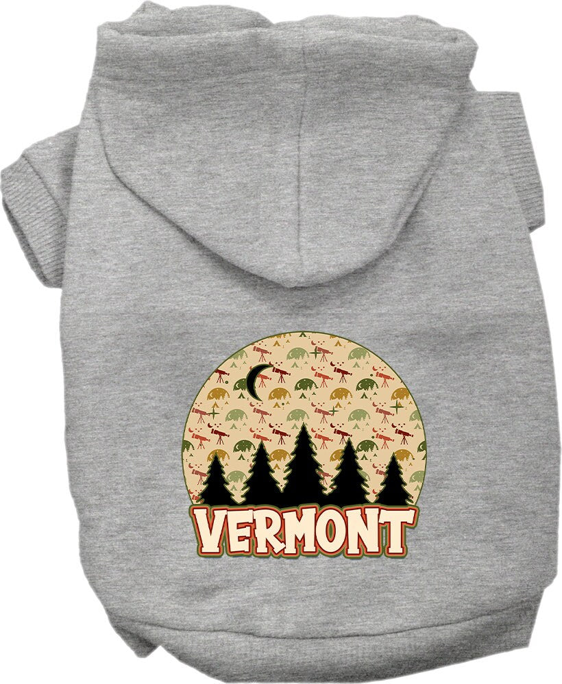 Pet Dog & Cat Screen Printed Hoodie for Small to Medium Pets (Sizes XS-XL), "Vermont Under The Stars"