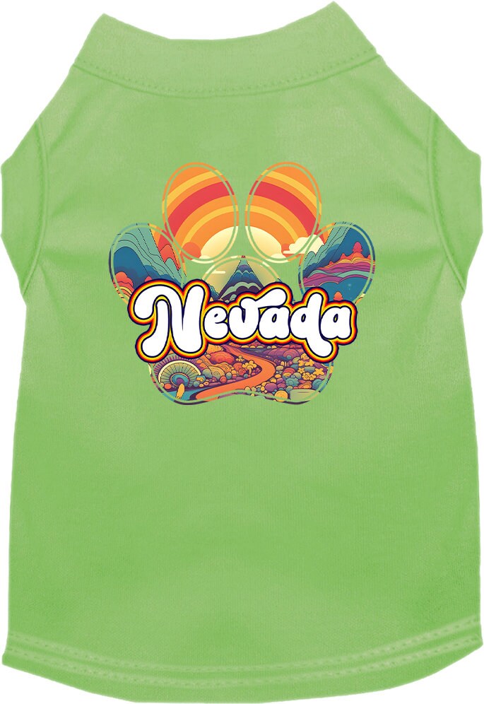 Pet Dog & Cat Screen Printed Shirt for Medium to Large Pets (Sizes 2XL-6XL), "Nevada Groovy Summit"