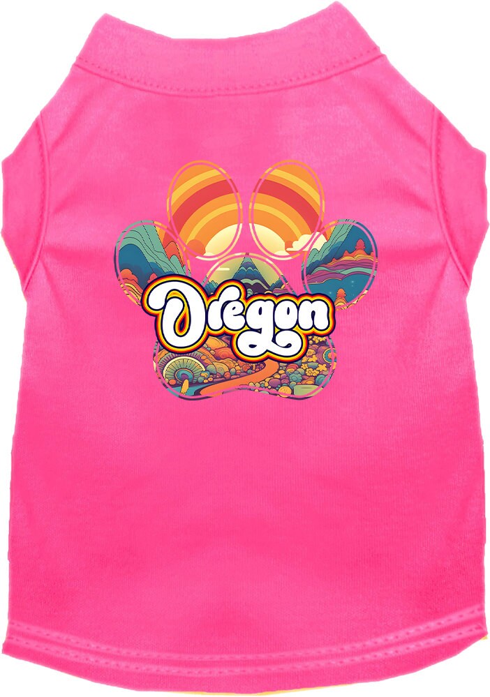 Pet Dog & Cat Screen Printed Shirt for Small to Medium Pets (Sizes XS-XL), "Oregon Groovy Summit"