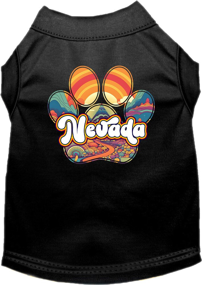 Pet Dog & Cat Screen Printed Shirt for Small to Medium Pets (Sizes XS-XL), "Nevada Groovy Summit"