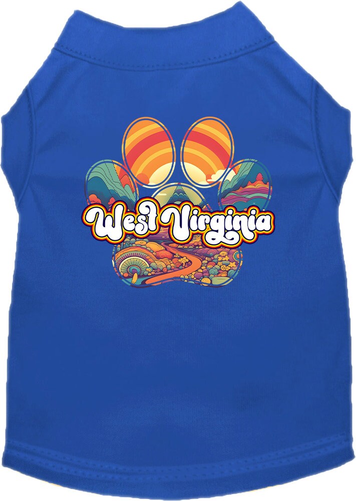 Pet Dog & Cat Screen Printed Shirt for Small to Medium Pets (Sizes XS-XL), "West Virginia Groovy Summit"