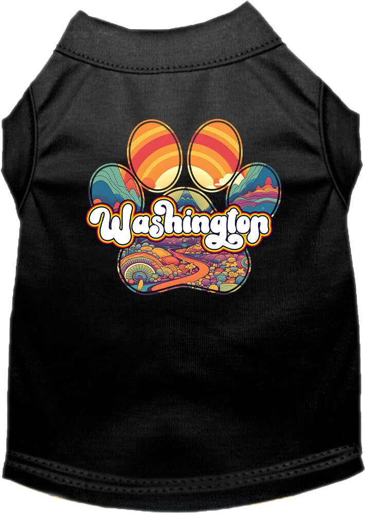 Pet Dog & Cat Screen Printed Shirt for Small to Medium Pets (Sizes XS-XL), "Washington Groovy Summit"