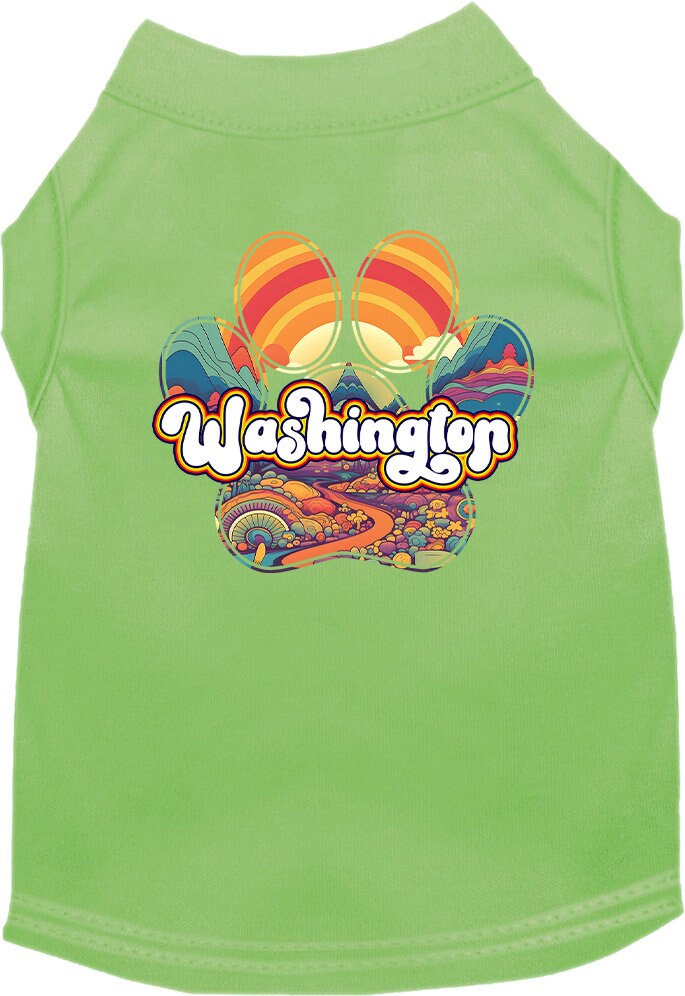 Pet Dog & Cat Screen Printed Shirt for Small to Medium Pets (Sizes XS-XL), "Washington Groovy Summit"