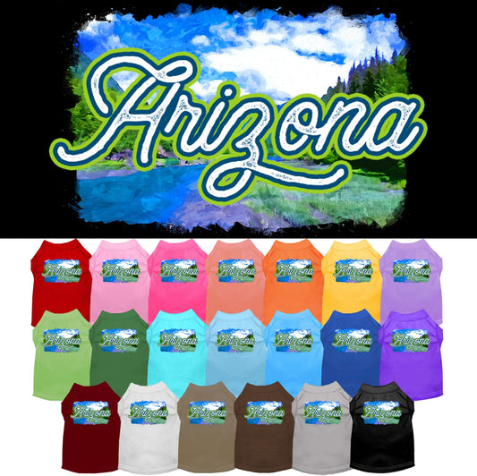 Pet Dog & Cat Screen Printed Shirt for Medium to Large Pets (Sizes 2XL-6XL), "Arizona Summer"