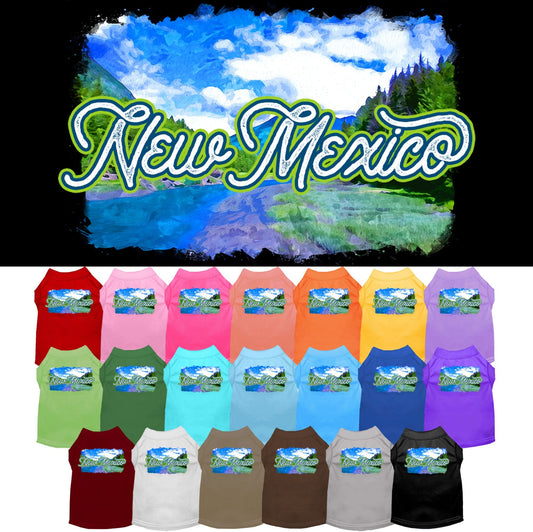 Pet Dog & Cat Screen Printed Shirt for Medium to Large Pets (Sizes 2XL-6XL), "New Mexico Summer"