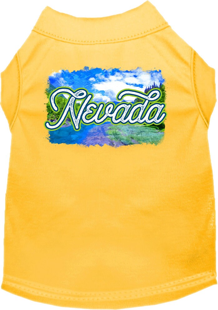 Pet Dog & Cat Screen Printed Shirt for Medium to Large Pets (Sizes 2XL-6XL), "Nevada Summer"