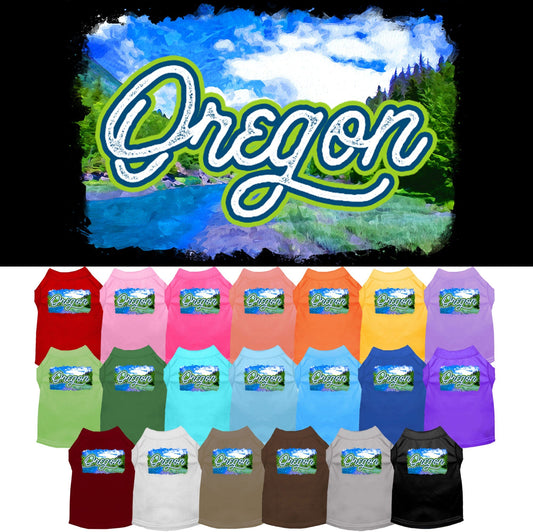 Pet Dog & Cat Screen Printed Shirt for Small to Medium Pets (Sizes XS-XL), "Oregon Summer"