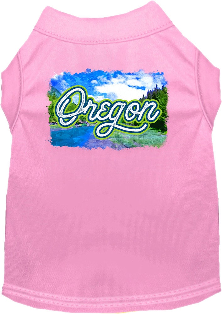 Pet Dog & Cat Screen Printed Shirt for Small to Medium Pets (Sizes XS-XL), "Oregon Summer"