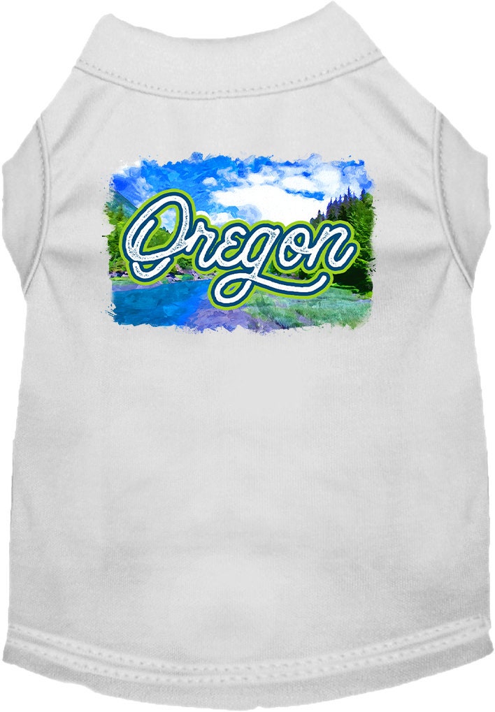 Pet Dog & Cat Screen Printed Shirt for Small to Medium Pets (Sizes XS-XL), "Oregon Summer"