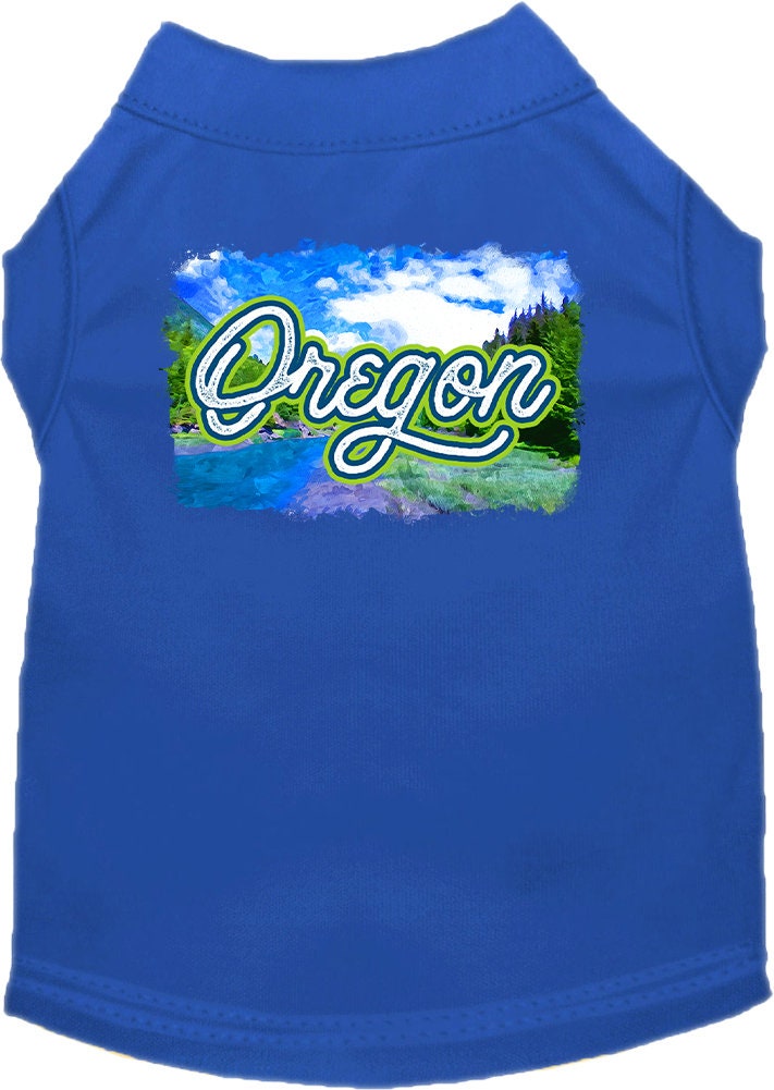 Pet Dog & Cat Screen Printed Shirt for Small to Medium Pets (Sizes XS-XL), "Oregon Summer"