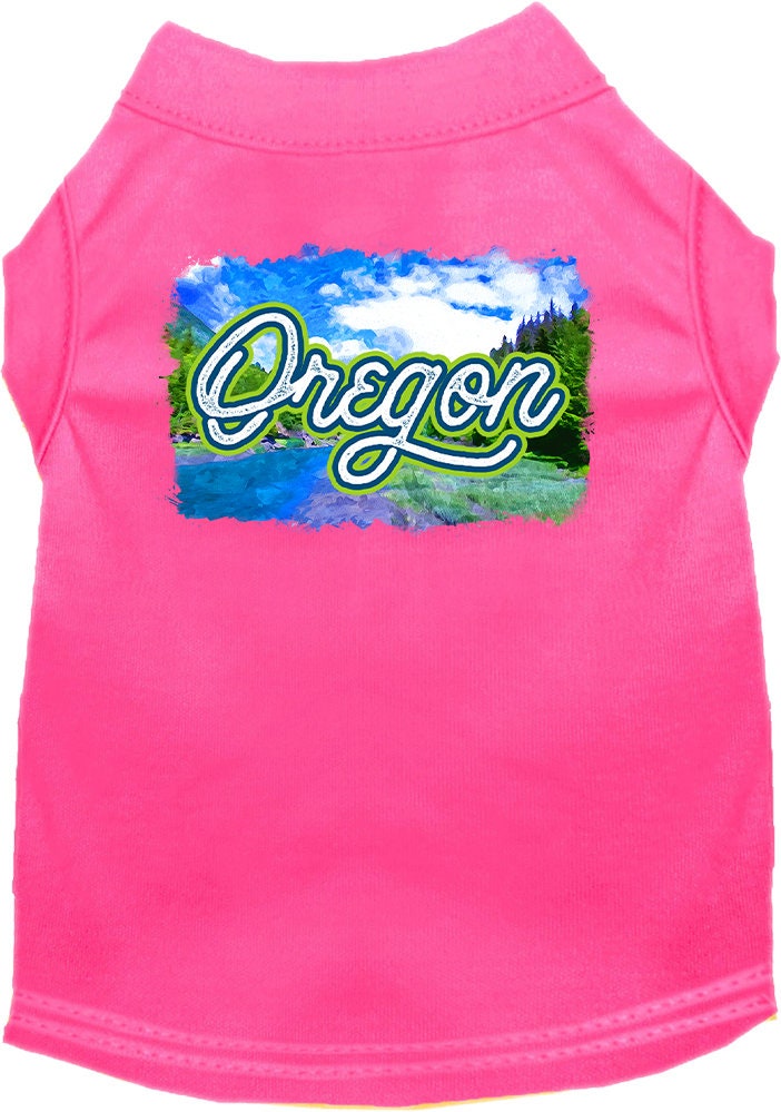 Pet Dog & Cat Screen Printed Shirt for Small to Medium Pets (Sizes XS-XL), "Oregon Summer"