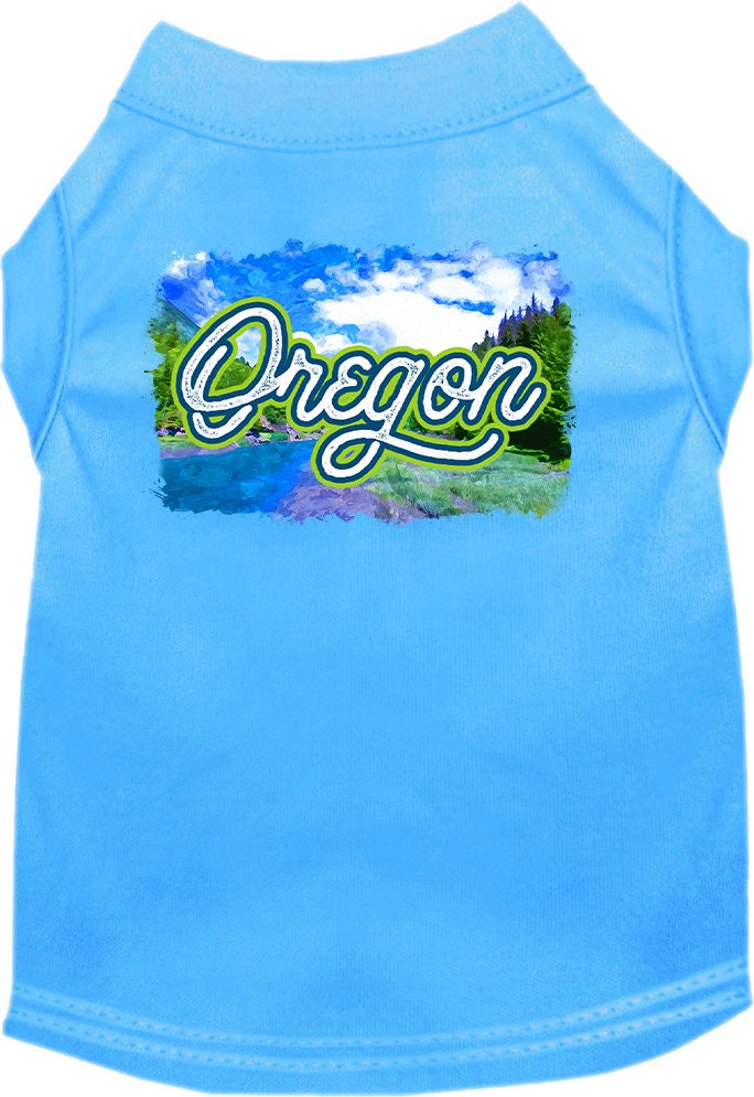 Pet Dog & Cat Screen Printed Shirt for Small to Medium Pets (Sizes XS-XL), "Oregon Summer"