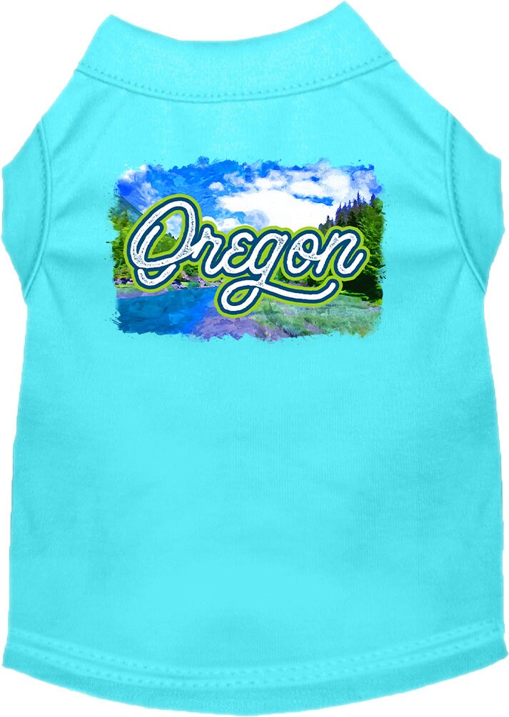 Pet Dog & Cat Screen Printed Shirt for Medium to Large Pets (Sizes 2XL-6XL), "Oregon Summer"