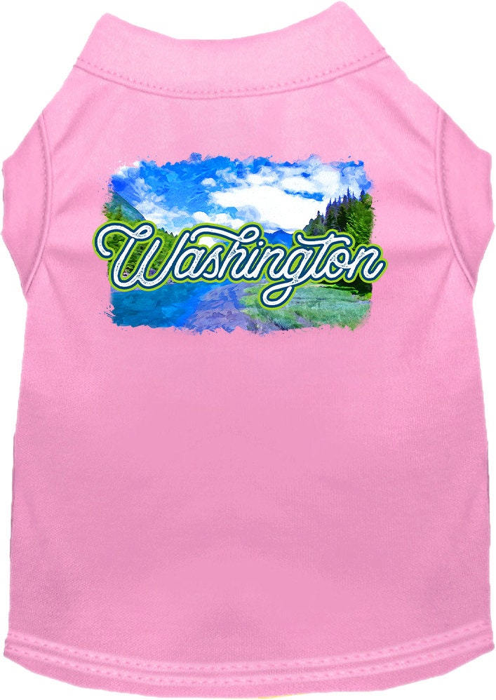 Pet Dog & Cat Screen Printed Shirt for Small to Medium Pets (Sizes XS-XL), "Washington Summer"