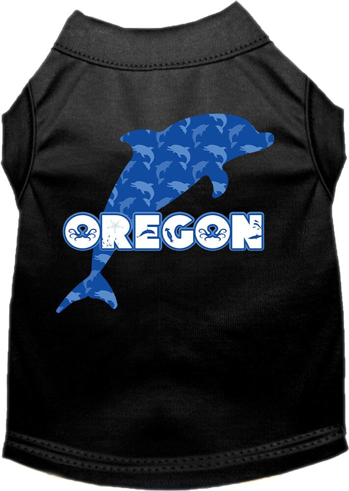 Pet Dog & Cat Screen Printed Shirt for Small to Medium Pets (Sizes XS-XL), "Oregon Blue Dolphins"