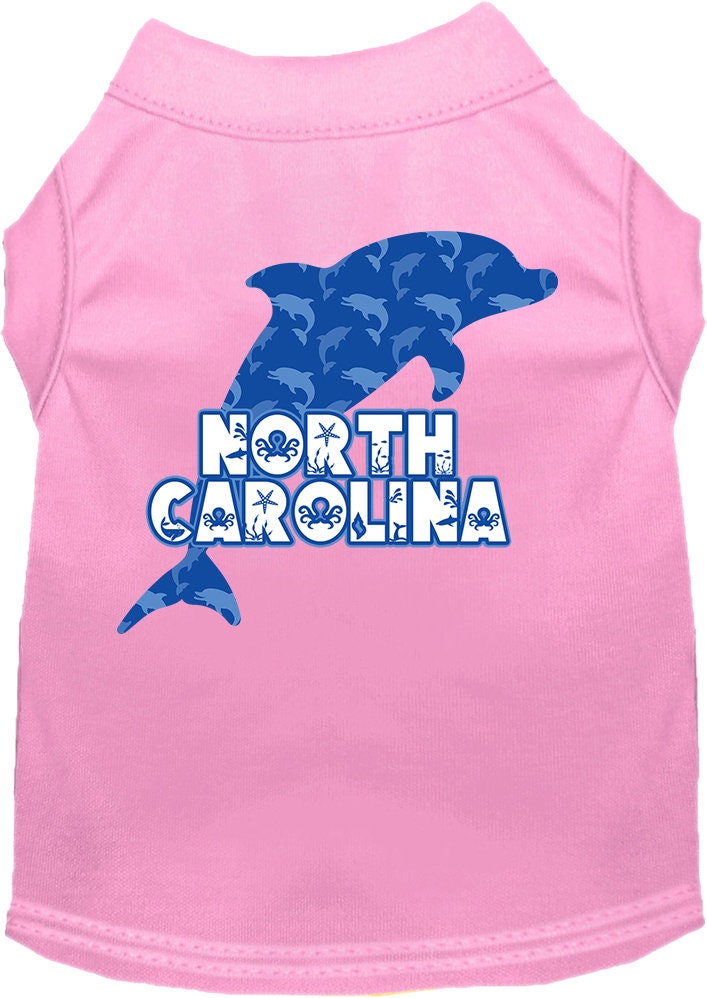 Pet Dog & Cat Screen Printed Shirt for Medium to Large Pets (Sizes 2XL-6XL), "North Carolina Blue Dolphins"