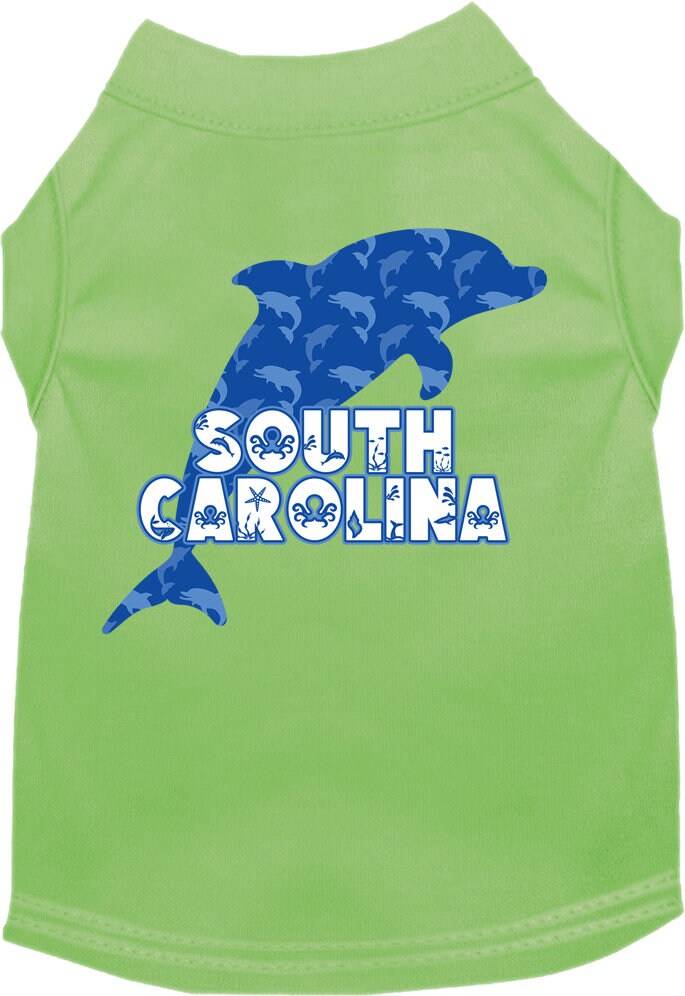 Pet Dog & Cat Screen Printed Shirt for Small to Medium Pets (Sizes XS-XL), "South Carolina Blue Dolphins"