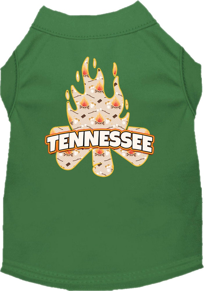 Pet Dog & Cat Screen Printed Shirt for Small to Medium Pets (Sizes XS-XL), "Tennessee Around The Campfire"