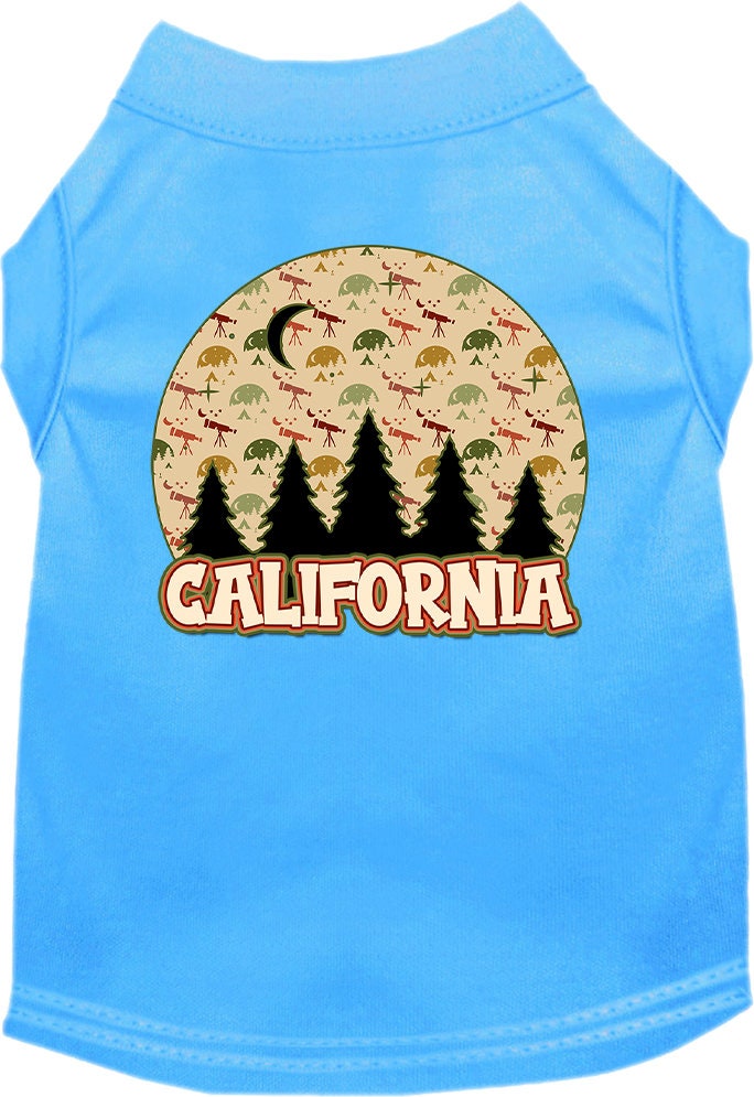 Pet Dog & Cat Screen Printed Shirt for Small to Medium Pets (Sizes XS-XL), "California Under The Stars"