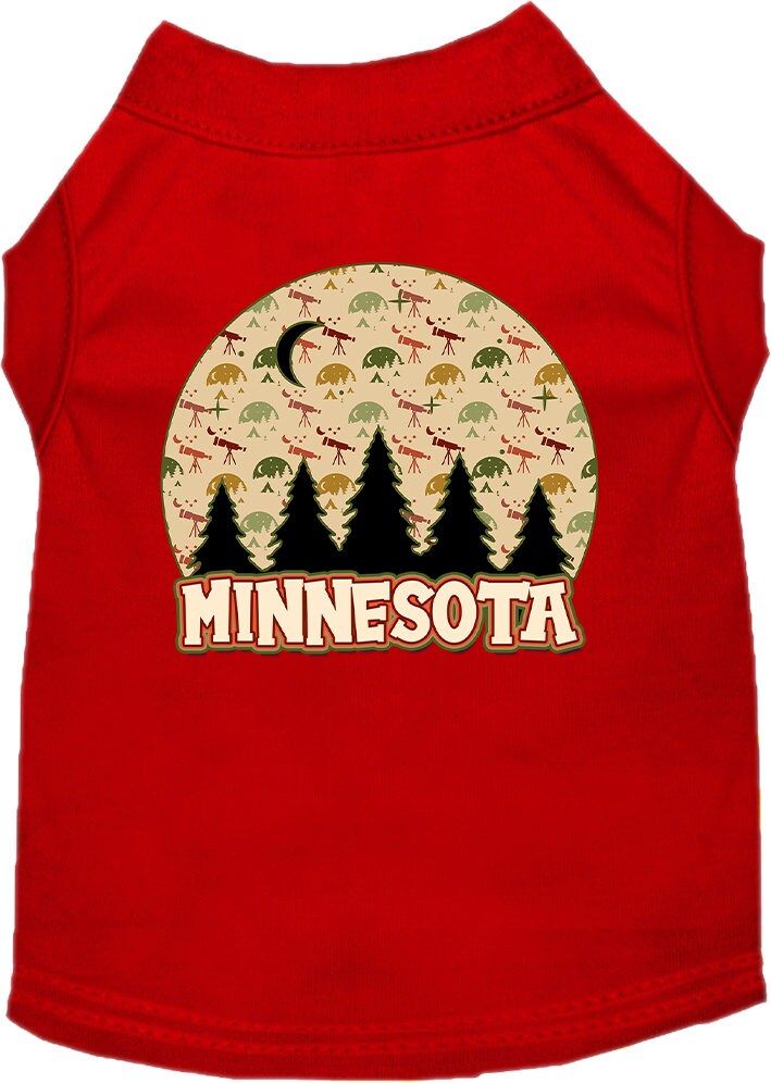 Pet Dog & Cat Screen Printed Shirt for Small to Medium Pets (Sizes XS-XL), "Minnesota Under The Stars"