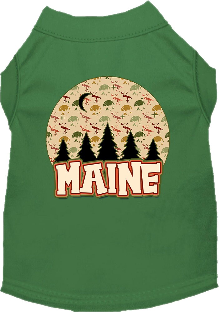 Pet Dog & Cat Screen Printed Shirt for Medium to Large Pets (Sizes 2XL-6XL), "Maine Under The Stars"