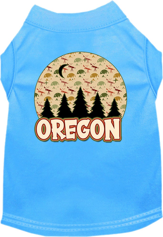 Pet Dog & Cat Screen Printed Shirt for Small to Medium Pets (Sizes XS-XL), "Oregon Under The Stars"