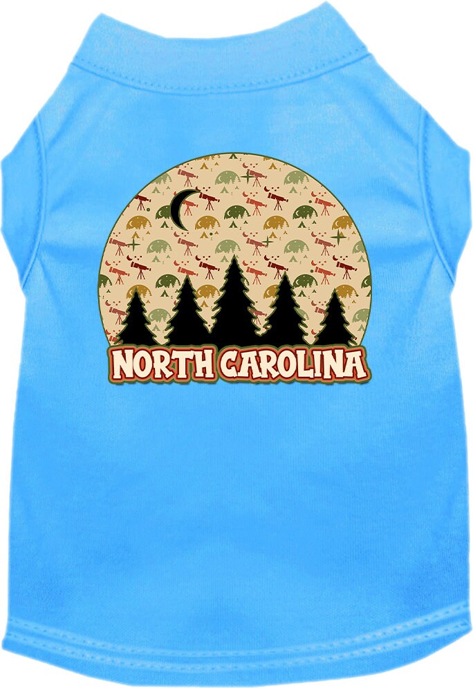 Pet Dog & Cat Screen Printed Shirt for Medium to Large Pets (Sizes 2XL-6XL), "North Carolina Under The Stars"