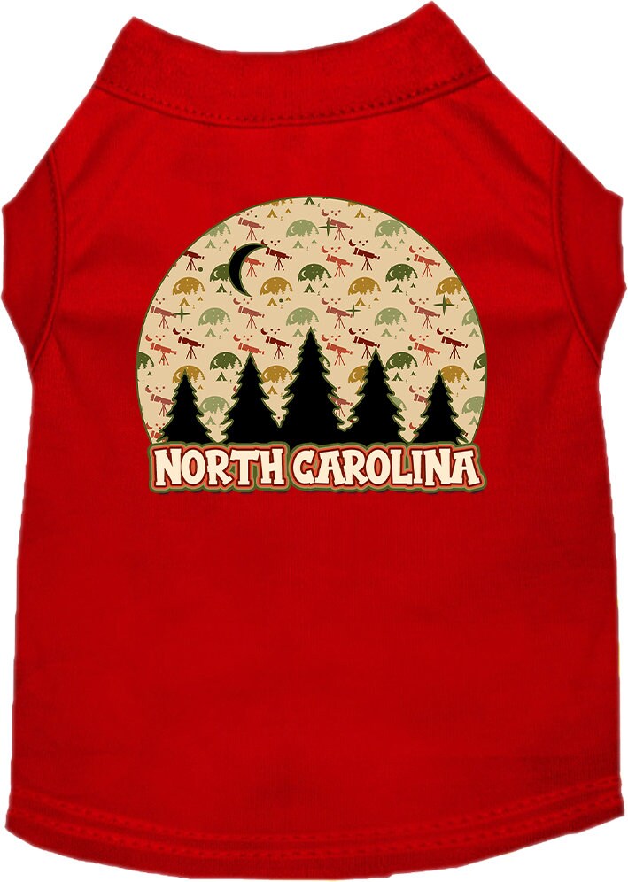 Pet Dog & Cat Screen Printed Shirt for Small to Medium Pets (Sizes XS-XL), "North Carolina Under The Stars"