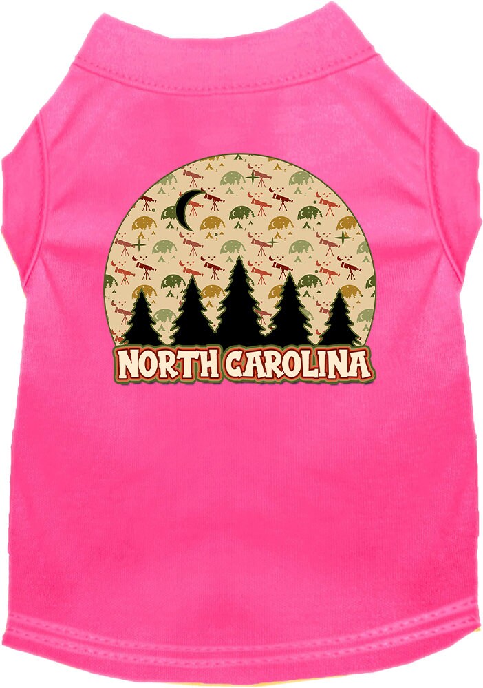 Pet Dog & Cat Screen Printed Shirt for Small to Medium Pets (Sizes XS-XL), "North Carolina Under The Stars"