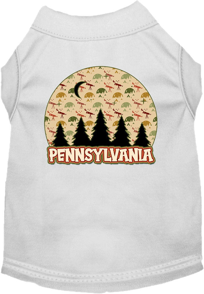 Pet Dog & Cat Screen Printed Shirt for Medium to Large Pets (Sizes 2XL-6XL), "Pennsylvania Under The Stars"