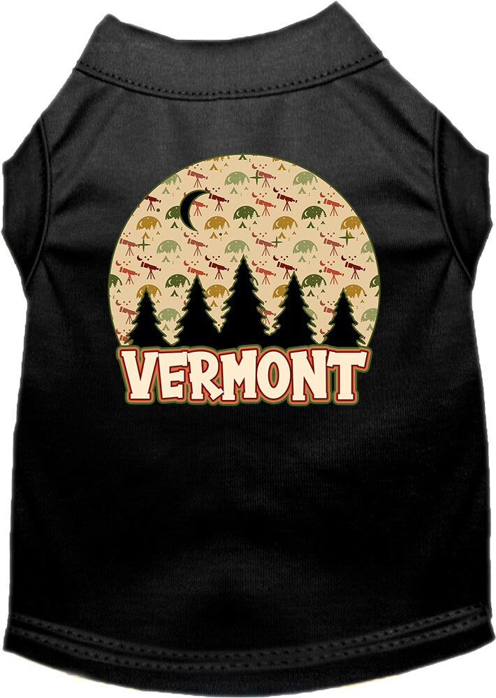 Pet Dog & Cat Screen Printed Shirt for Small to Medium Pets (Sizes XS-XL), "Vermont Under The Stars"