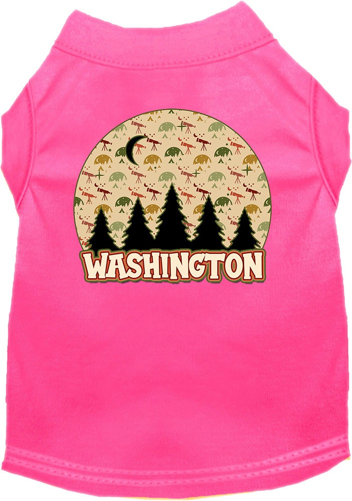 Pet Dog & Cat Screen Printed Shirt for Small to Medium Pets (Sizes XS-XL), "Washington Under The Stars"