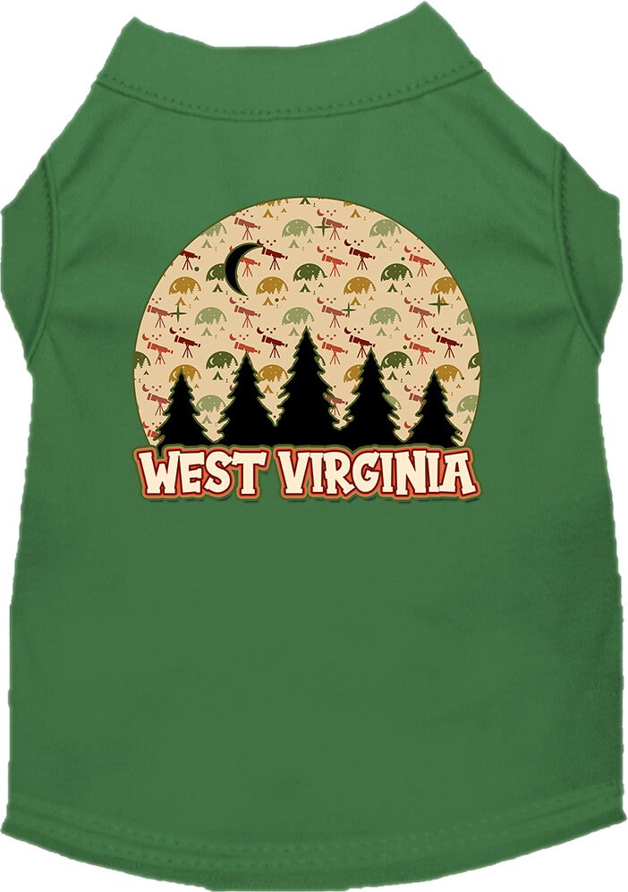 Pet Dog & Cat Screen Printed Shirt for Small to Medium Pets (Sizes XS-XL), "West Virginia Under The Stars"