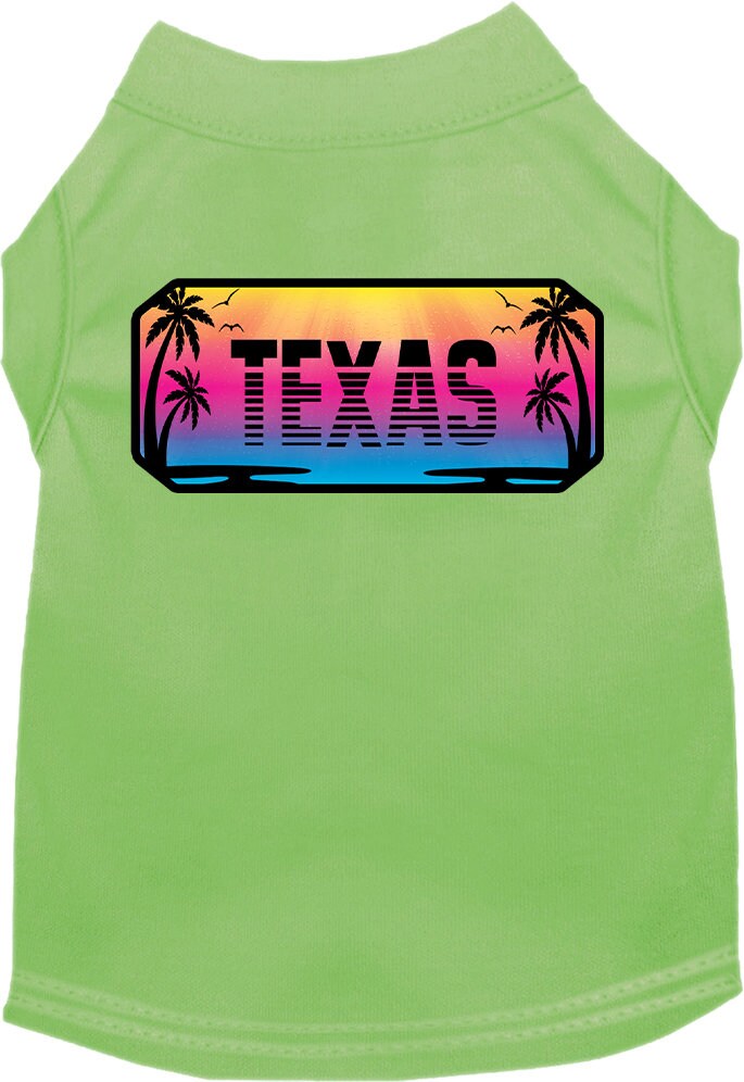 Pet Dog & Cat Screen Printed Shirt for Medium to Large Pets (Sizes 2XL-6XL), "Texas Beach Shades"