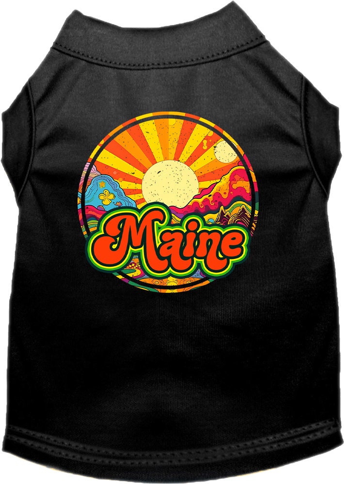 Pet Dog & Cat Screen Printed Shirt for Small to Medium Pets (Sizes XS-XL), "Maine Mellow Mountain"