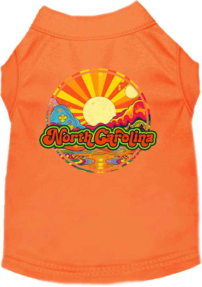 Pet Dog & Cat Screen Printed Shirt for Small to Medium Pets (Sizes XS-XL), "North Carolina Mellow Mountain"